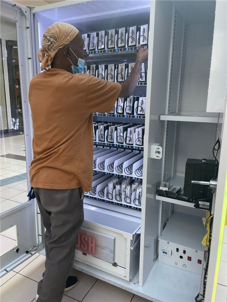 Lash and hair vending machine
